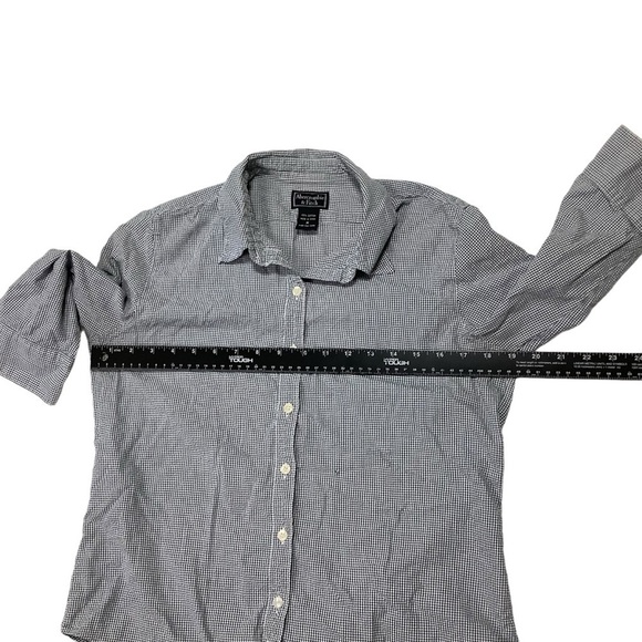 Abercrombie and Fitch Button Down Shirt Sz Medium Blue Plaid - Picture 4 of 6
